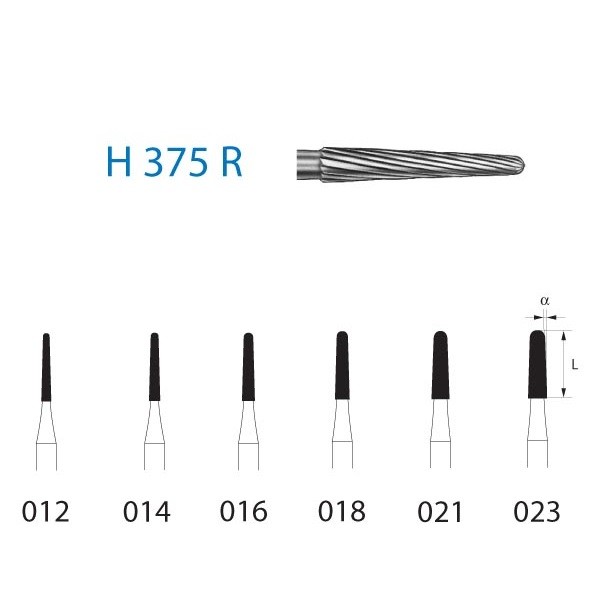 H375R.314 Fresa Tungsteno Turbina 12 láminas 5 uds