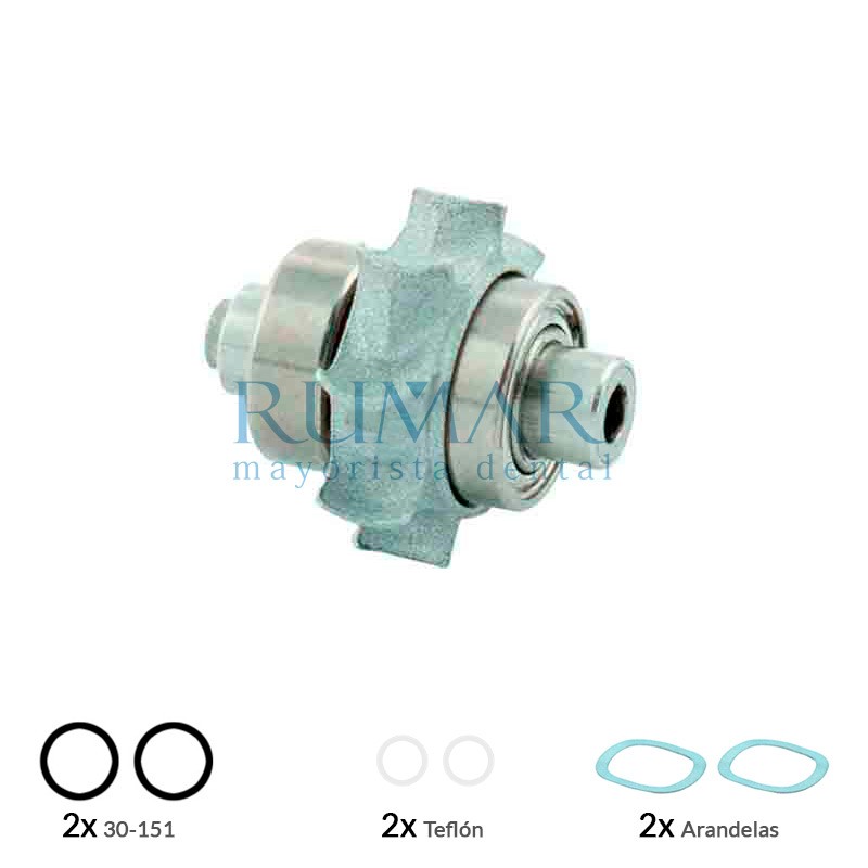 Rotor rm compatible con turbina Sirona T2 Boost (S/N> 802.001) T3 Boost Mini (S/N> 802.001)