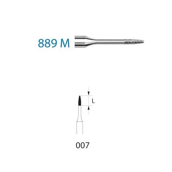 889M.313.007 Fresa Diamante Turbina 5 Uds