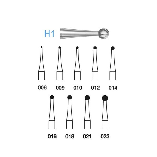 H1 314 Fresa Tungsteno Turbina 5 uds