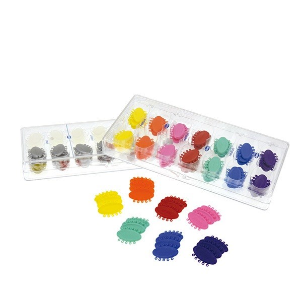 Kit Ligaduras elásticas color en mini módulos Leone 840 Uds