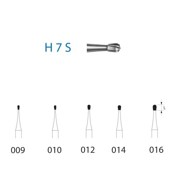 H7S.314 Fresa Tungsteno Turbina 5 uds