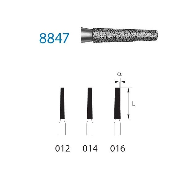 8847.314 Fresa Diamante Turbina 5 Uds