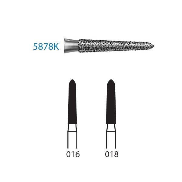5878K.314 Fresa Diamante Turbina 5 Uds