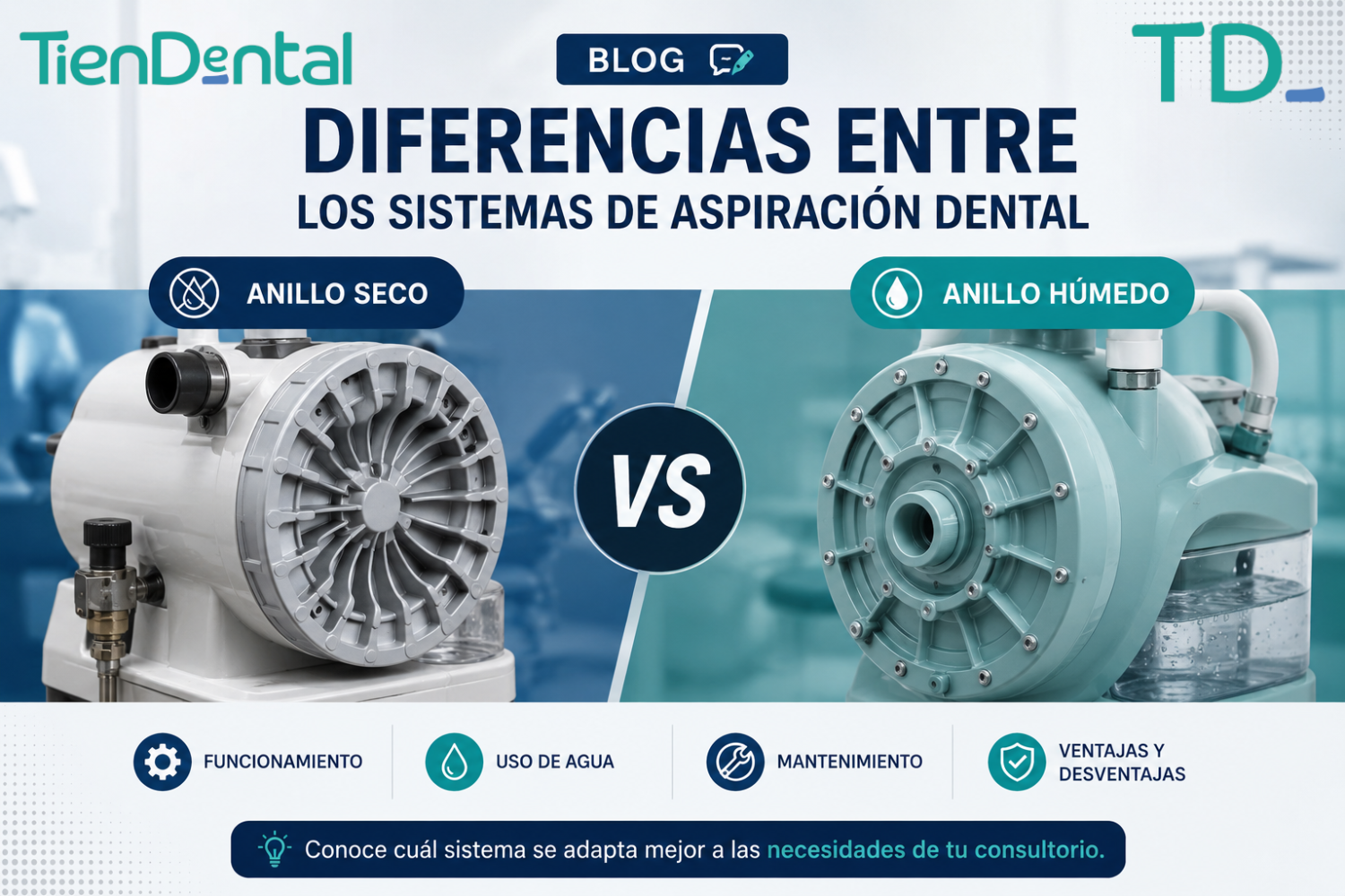 ¿Qué necesito saber para elegir el sistema de Aspiración de una clínica dental?