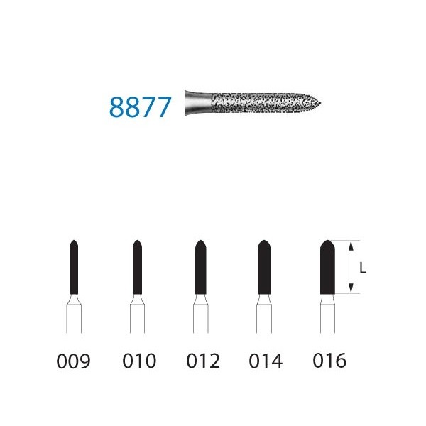 8877.314 Fresa Turbina Diamante 5 Uds