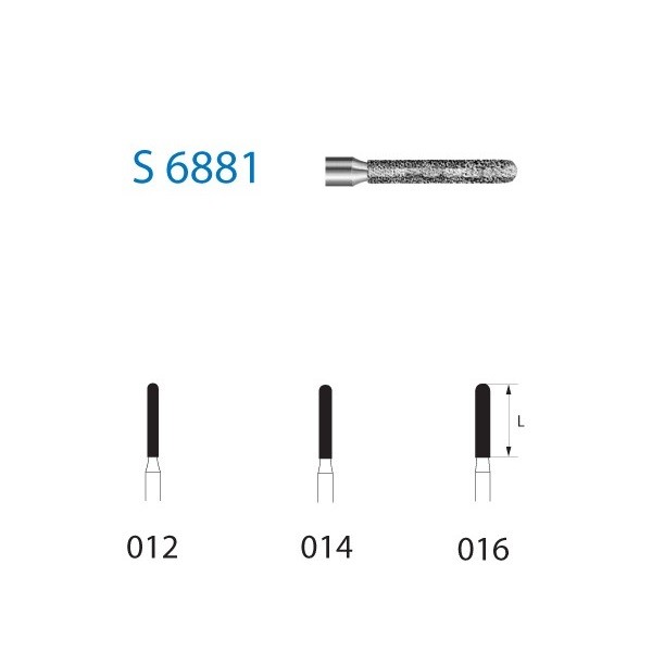 S6881.314 Fresa Turbina Diamante Komet 5 Uds