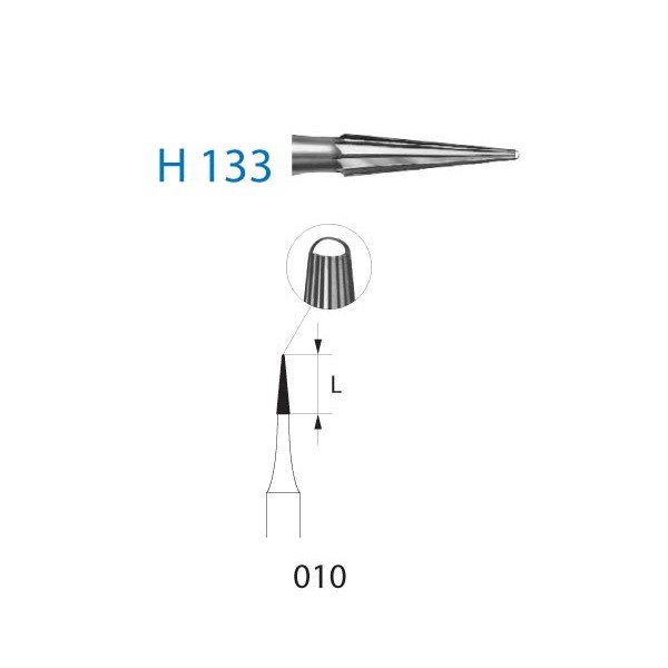 H133.314.010 Fresa Tungsteno Turbina 8 láminas 5 uds