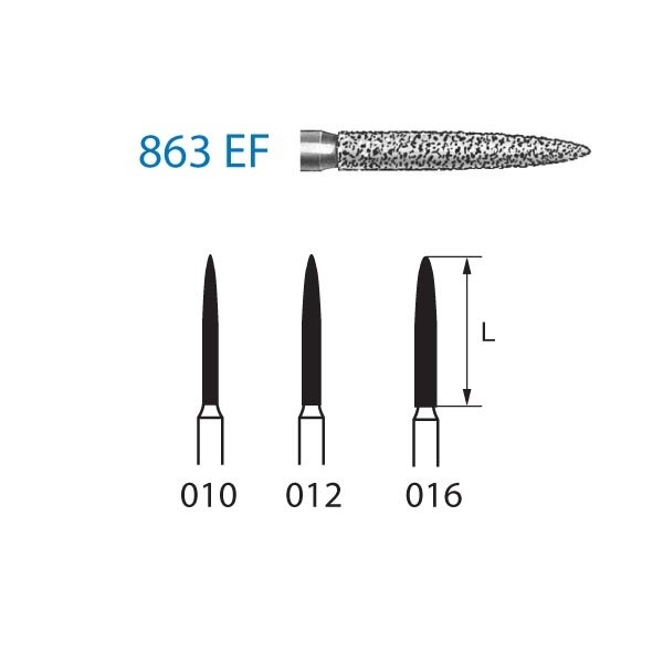 863EF.314 Fresa Diamante Turbina 1 Unidad