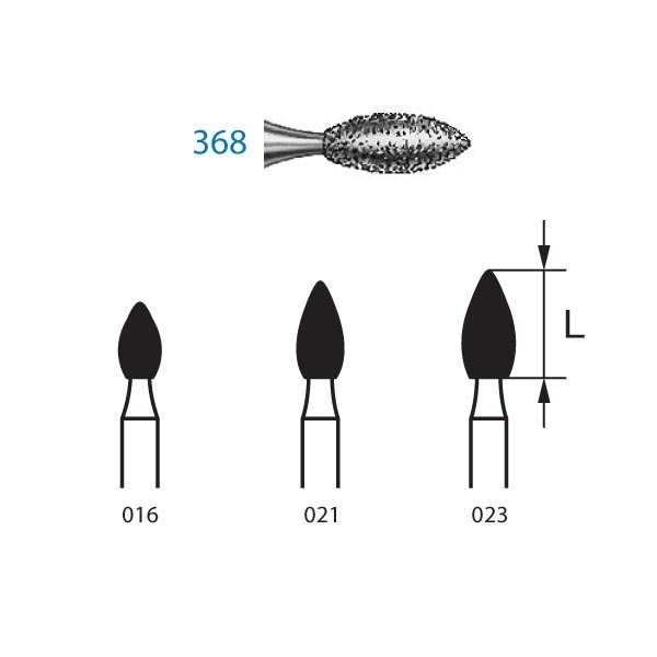 368.314 Fresa Diamante Turbina 5 Uds