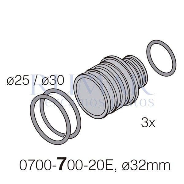DürrConnect manguito a 32mm (K), 5uds