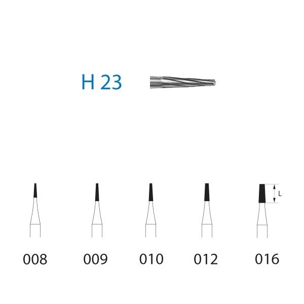 H23.314 Fresa Tungsteno Turbina Cónica Komet 5 uds