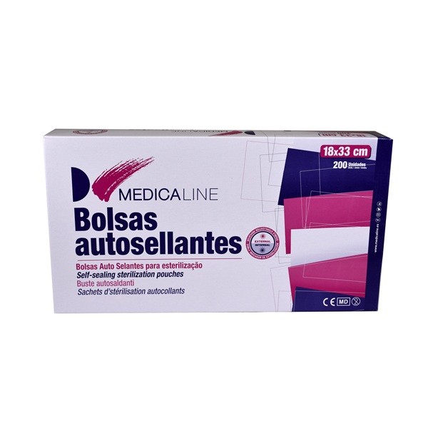 Bolsas esterilización Autoadhesivas 18cm x 33cm 200 uds Medicaline