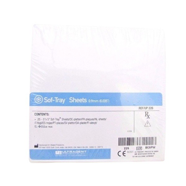 SOF TRAY láminas transparentes 0,9 mm 25 uds