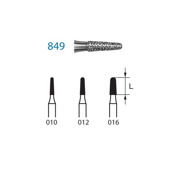 849.314 Fresa Diamante Turbina 5 Uds