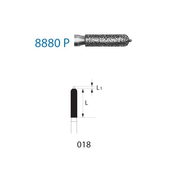 8880P.314.018 Fresa Turbina Diamante Komet 5 Uds