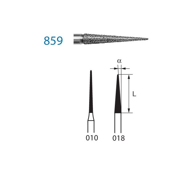 859.314 Fresa Diamante Turbina 5 Uds
