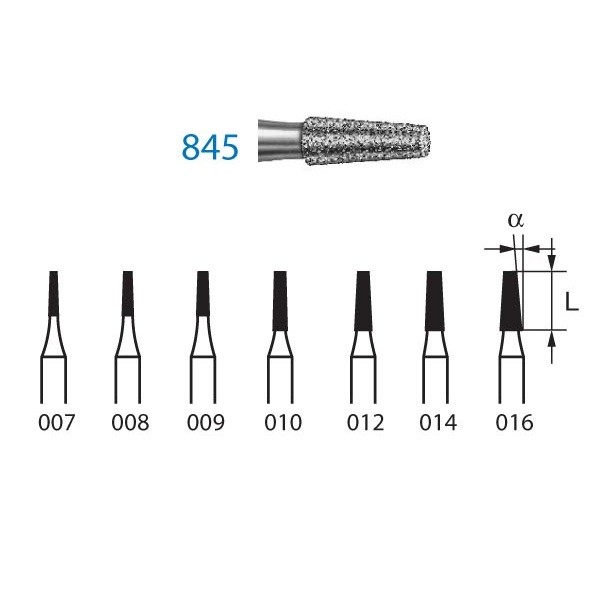 845.314 Fresa Diamante Turbina 5 Uds