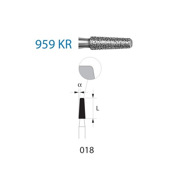 959KR.314.018 Fresa Diamante Turbina 5 Uds