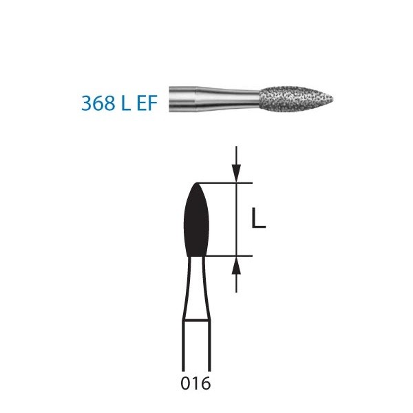 368LEF.314.016 Fresa Diamante Turbina 5 Uds