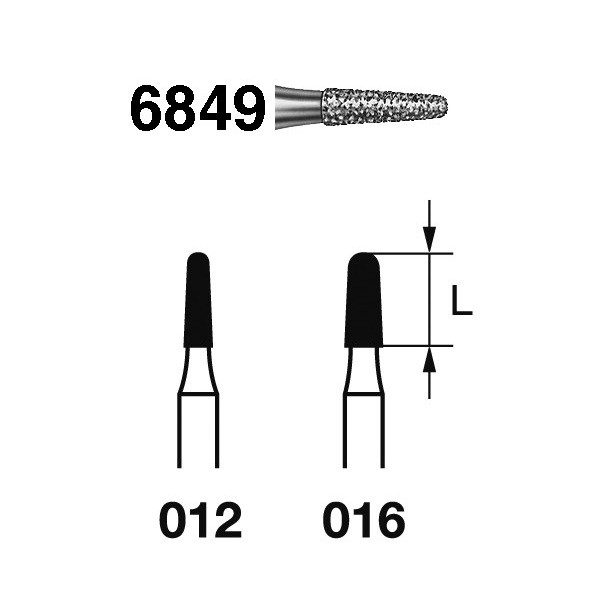 6849.314 Fresa Diamante Turbina 1 Unidad