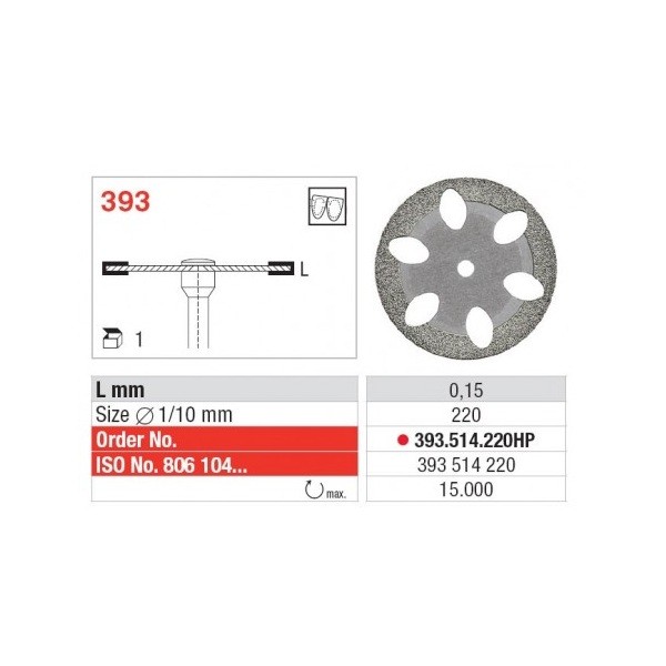 Disco de Diamante Refrigerado Superflex edenta 393.514.220HP