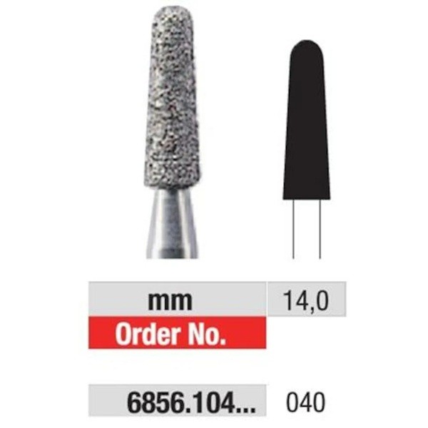 Fresa Diamante Cono redondeada 6856.104.040 edenta 1 Ud