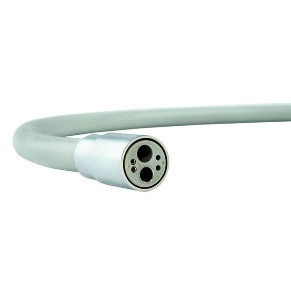 Manguera turbina TKD con luz, 6 orificios, open end, 200cm, gris claro