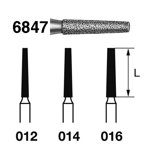 6847.314 Fresa Diamante Turbina 5 Uds