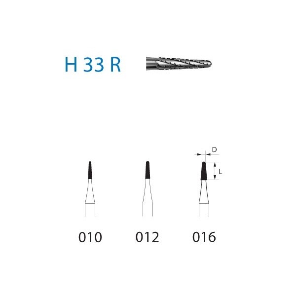 H33R.314 Fresa Tungsteno Turbina 5 uds