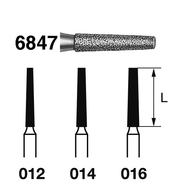 6847.314 Fresa Diamante Turbina 5 Uds