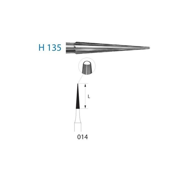 H135.314.014 Fresa Tungsteno Turbina 5 uds
