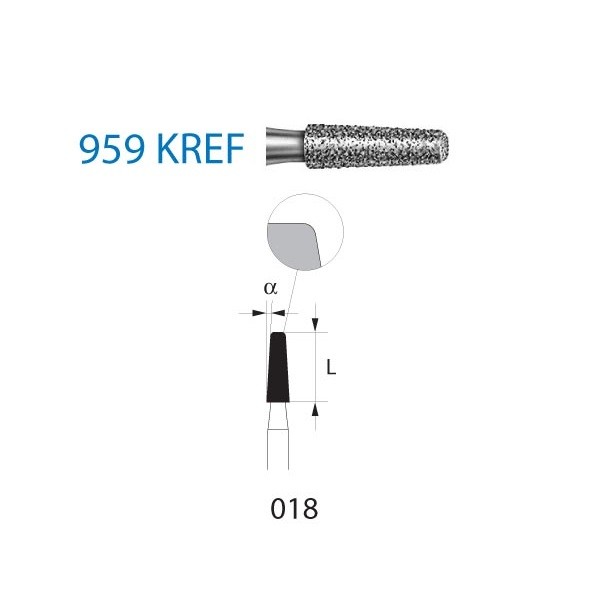 959KREF.314.018 Fresa Diamante Turbina 5 Uds