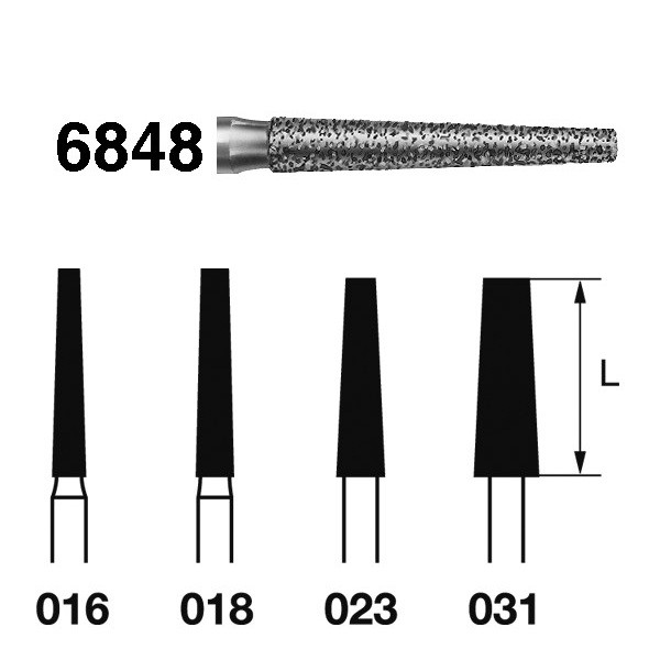 6848.314 Fresa Diamante Turbina 5 Uds