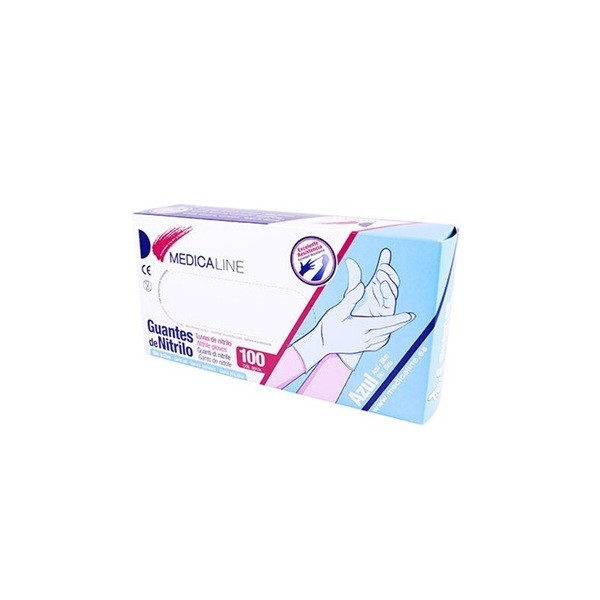 Guante nitrilo azul Medicaline 100 Uds