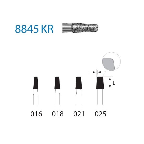 8845KR.314 Fresa Diamante Turbina 5 Uds