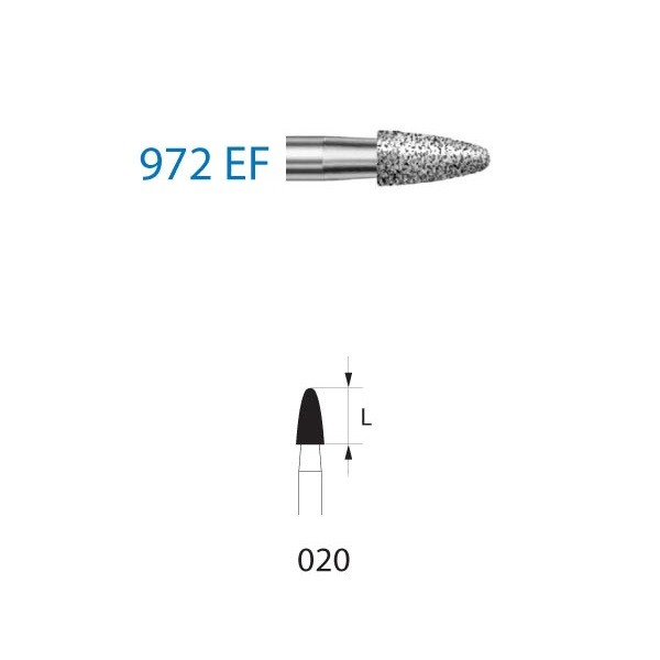 972EF.314.020 Fresa Diamante Turbina 5 Uds