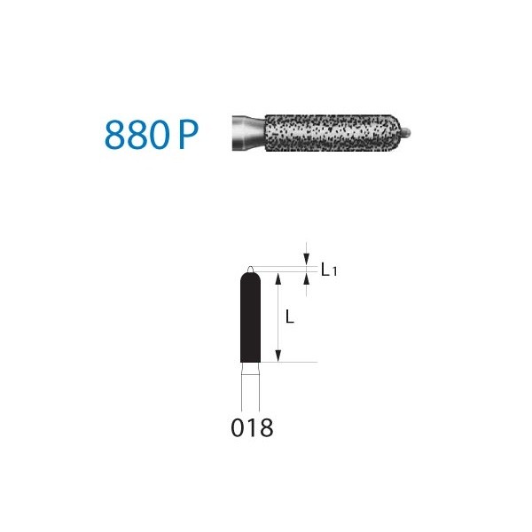 880P.314.018 Fresa Turbina Diamante Komet 5 Uds