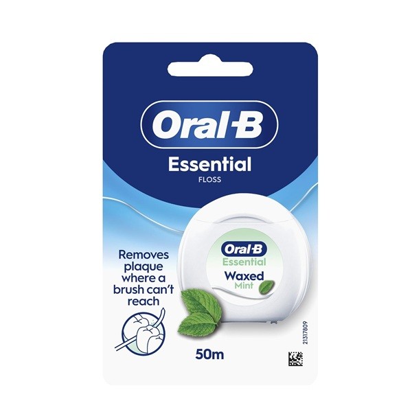 Essential Floss seda cera menta 50m ORAL B