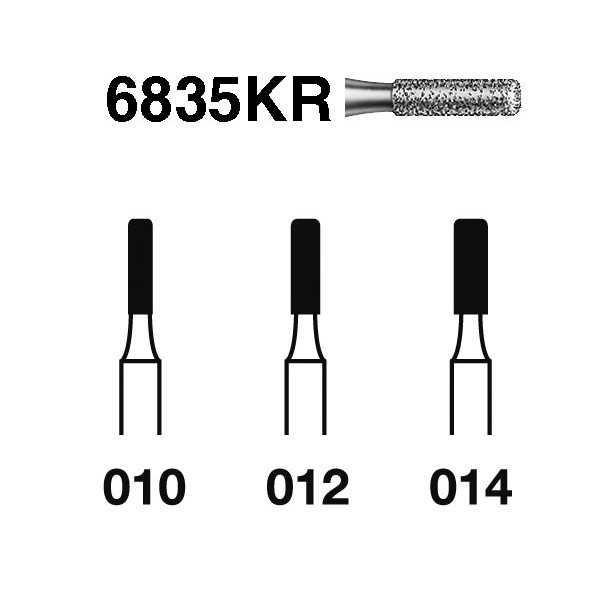 Fresa Turbina Diamante Cilíndrica Corta 6835KR.314 Komet 1 Unidad