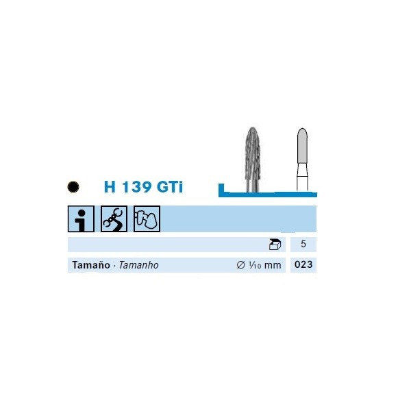 H139GTI.104.023 Fresa Pieza de mano Komet 1 Ud